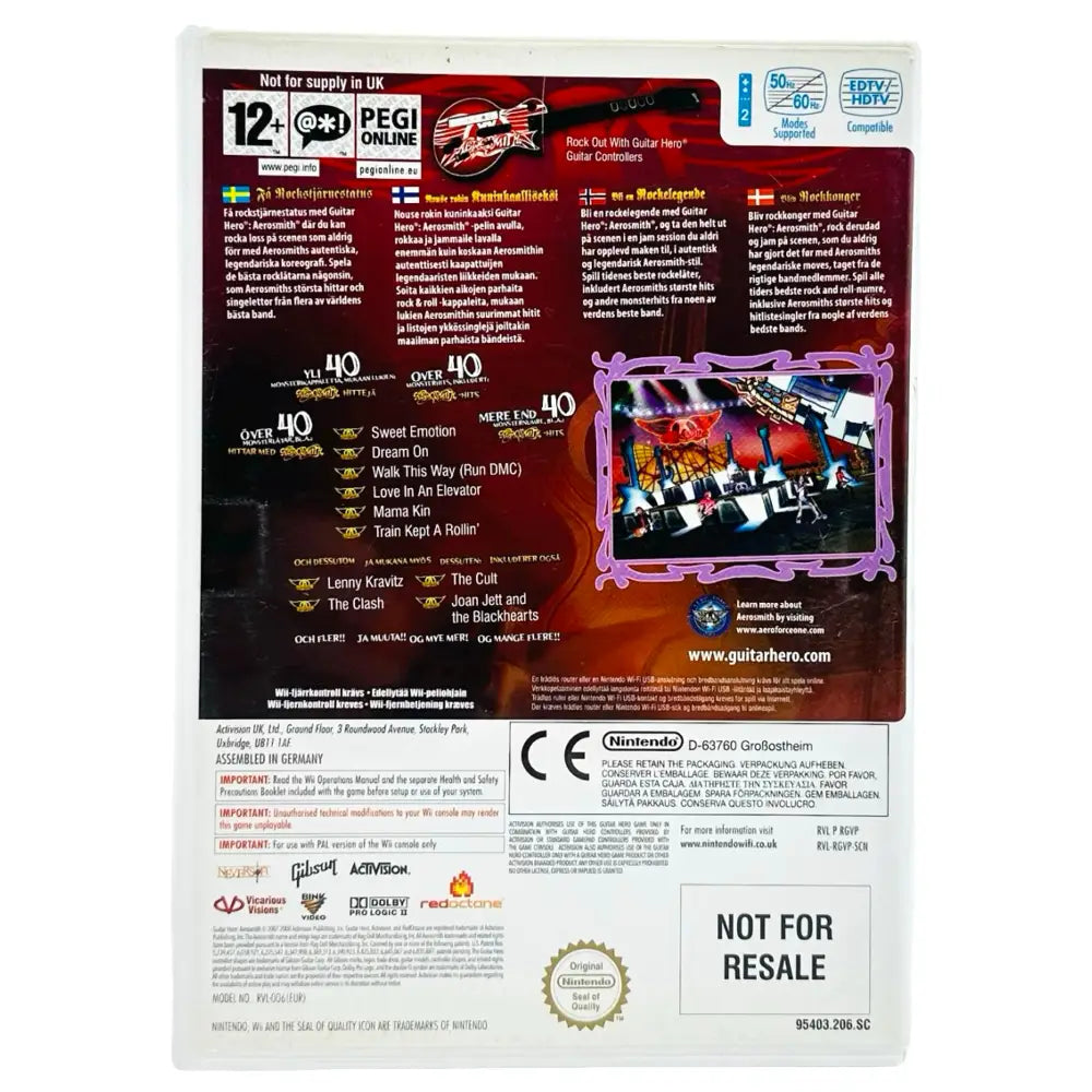 Guitar Hero: Aerosmith - Nintendo Wii Spill