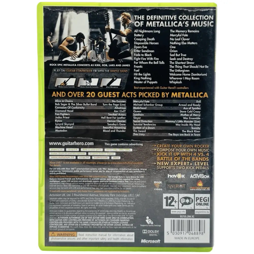 Guitare Guitar Hero Metallica Rouge + Jeu Xbox 360/PC - Sans Fil Occasion