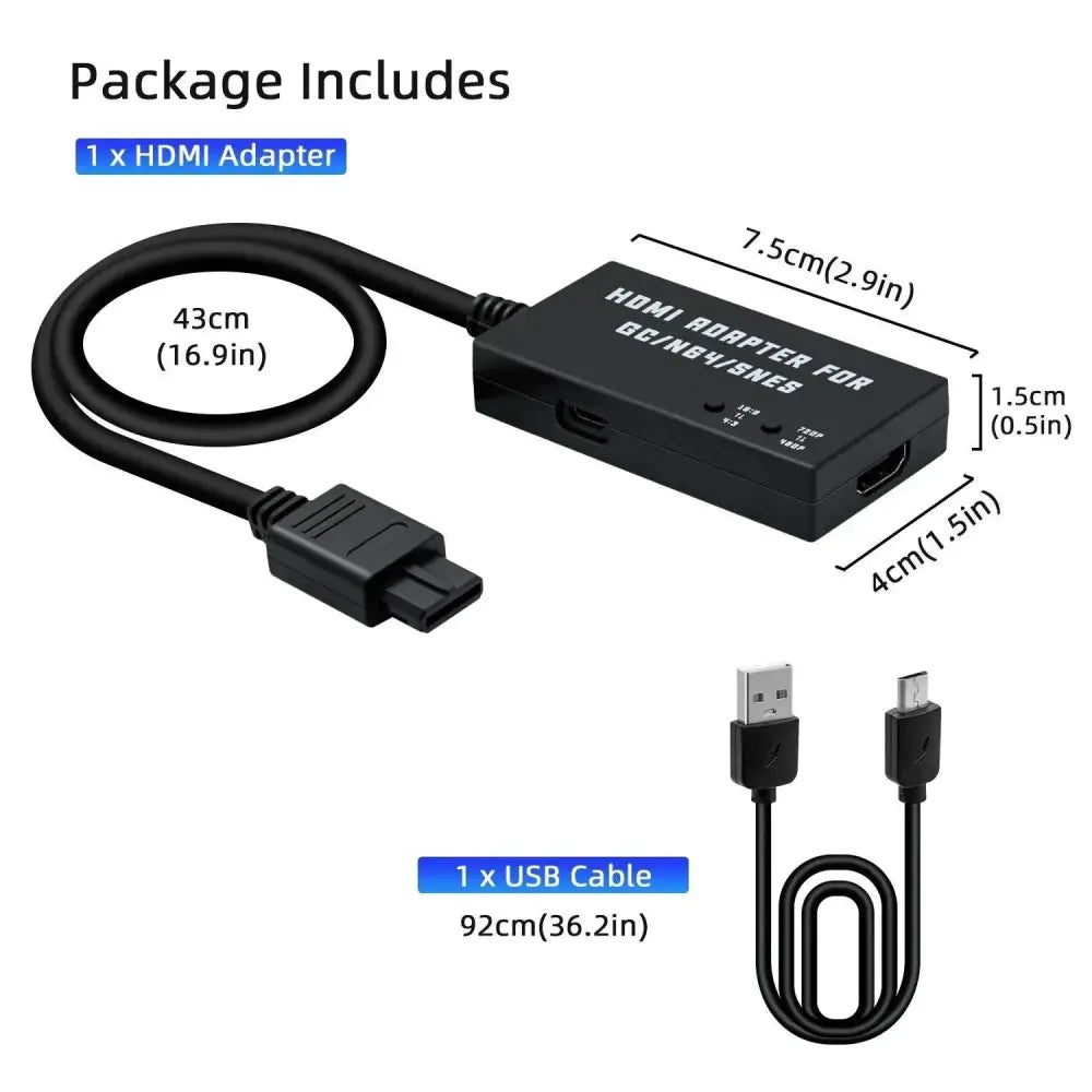 HDTV HDMI Adapter for Nintendo Gamecube/N64/SNES - RetroGaming.No