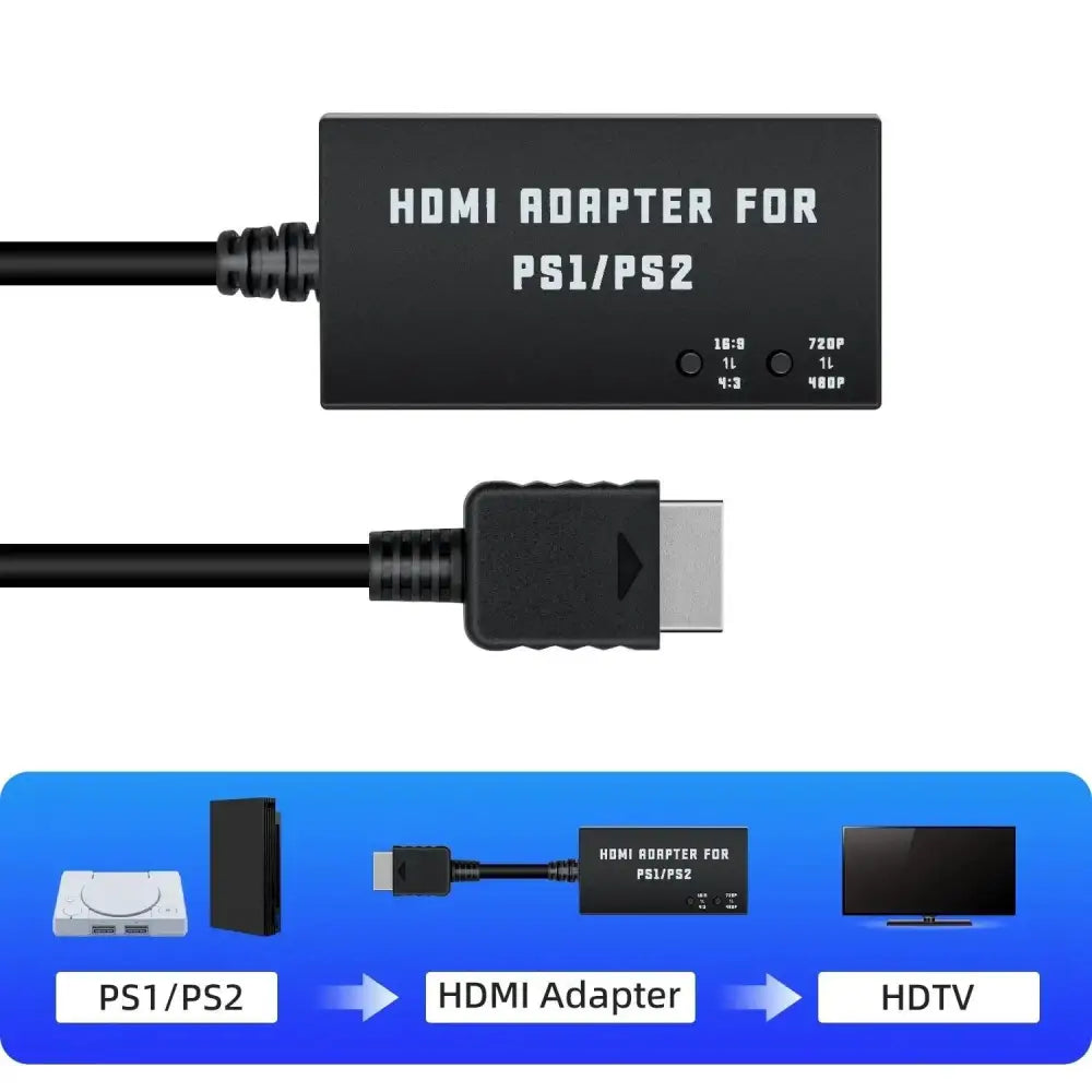 HDTV HDMI Adapter for PlayStation 1 & 2 (PS1/PS2) - Konverter