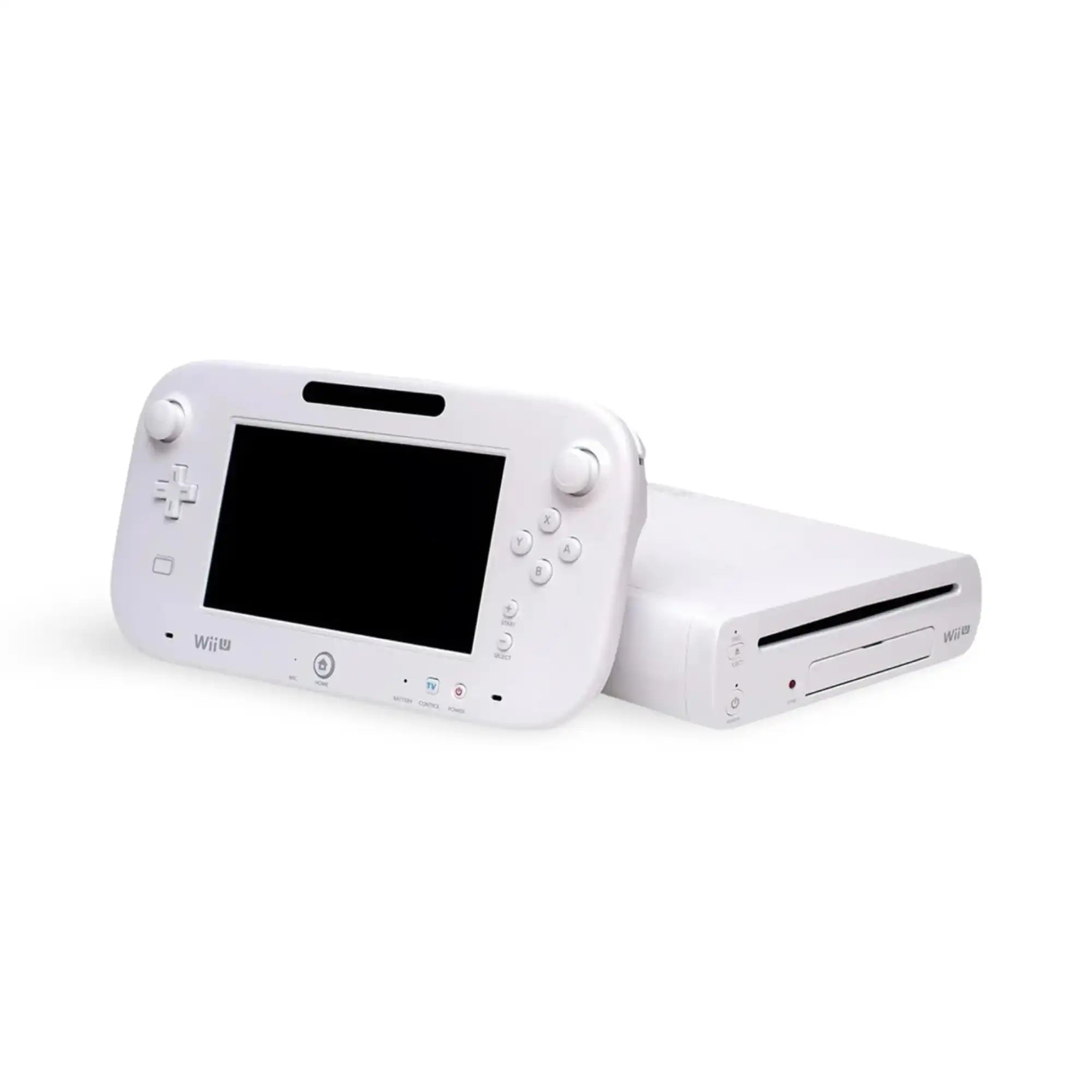 Hvit Nintendo Wii U-konsoll og GamePad.