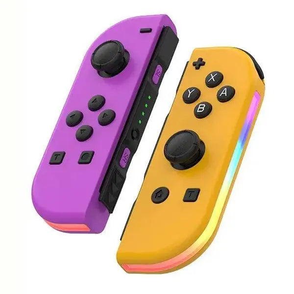 JoyPad Kontrollere med RGB Lys til Nintendo Switch - Lilla/Orange - Kontroller