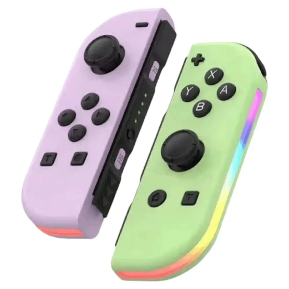 JoyPad Kontrollere med RGB Lys til Nintendo Switch - Rosa/Grønn - Kontroller