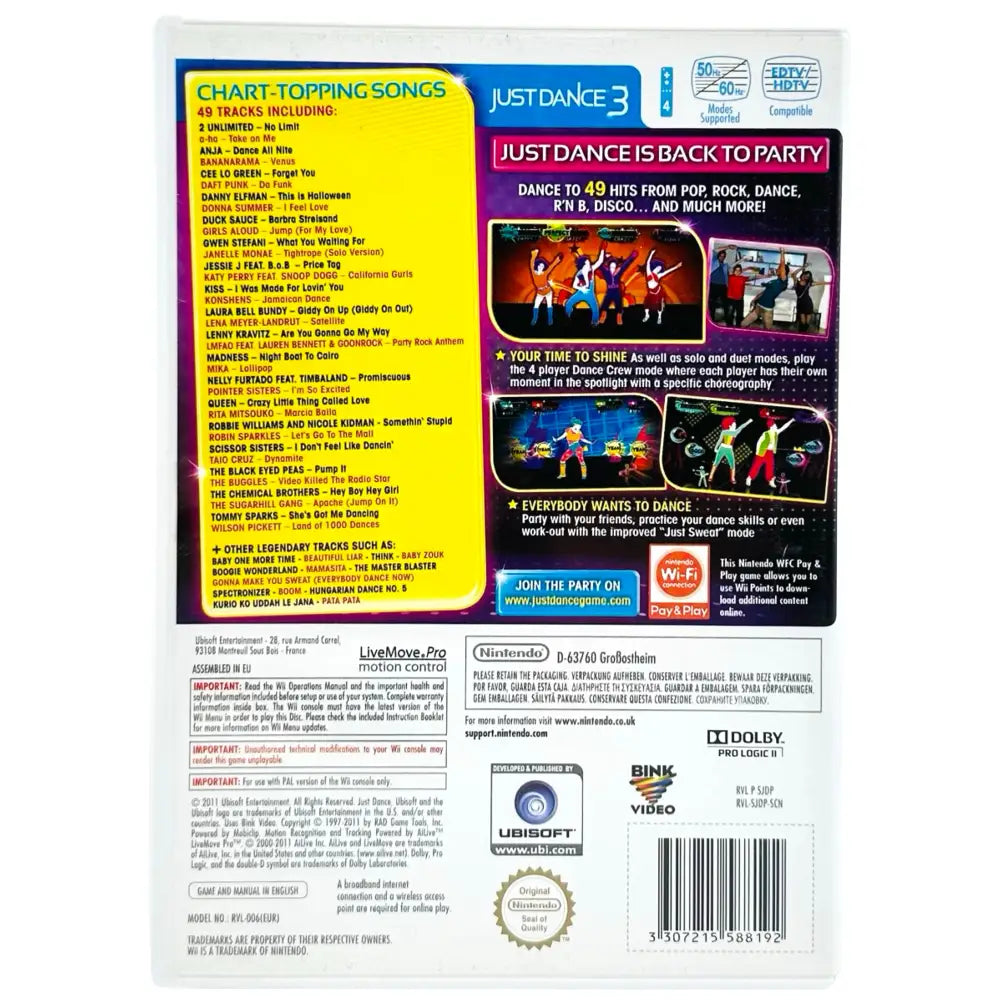 Just Dance 3 - Nintendo Wii Spill