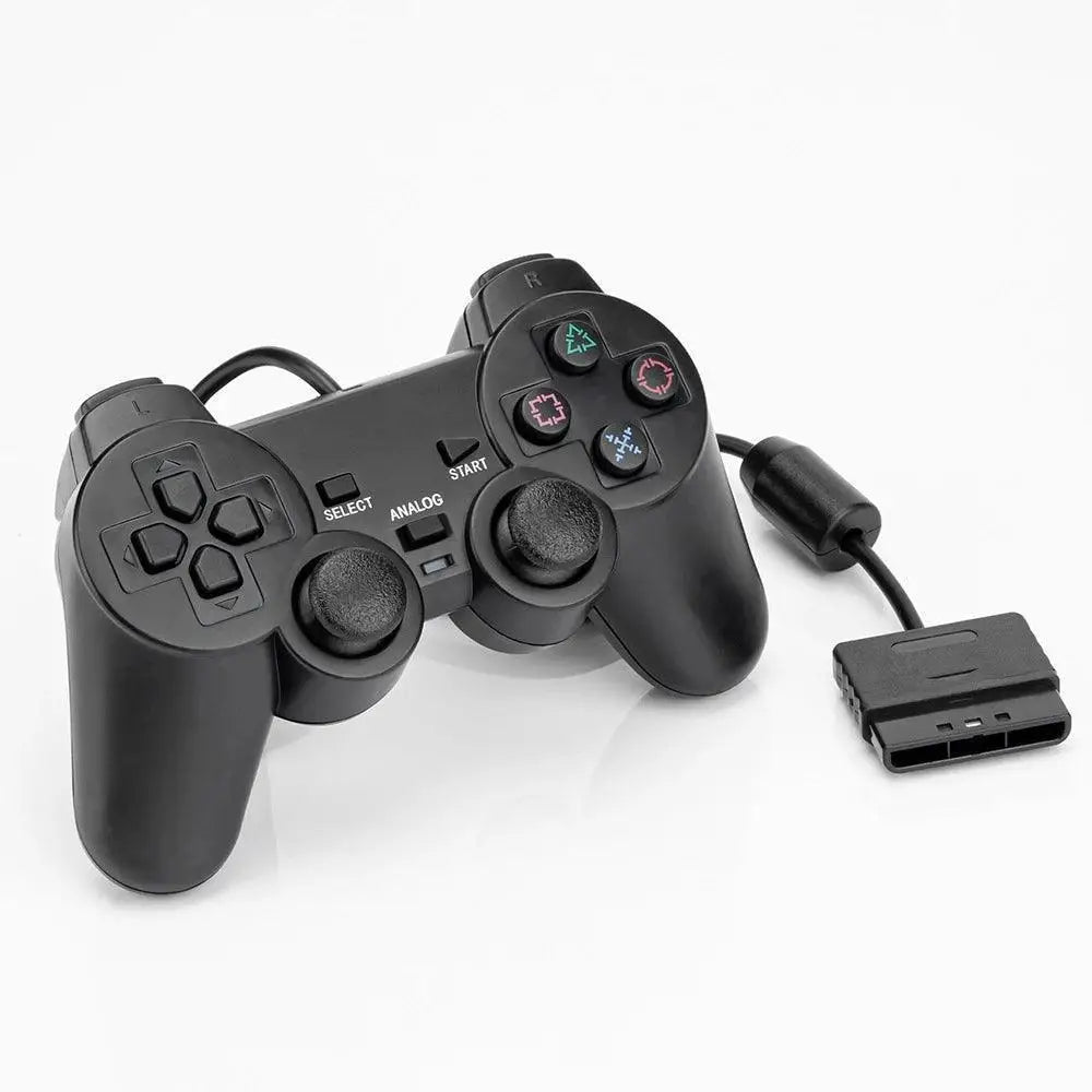 Kontroller til PS1 / PS2 (Sort) - Tredjeparts - RetroGaming.No