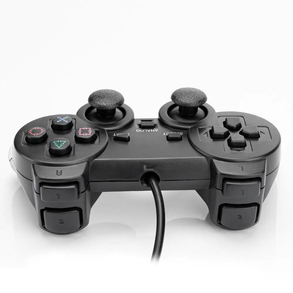 Kontroller til PS1 / PS2 (Sort) - Tredjeparts - RetroGaming.No