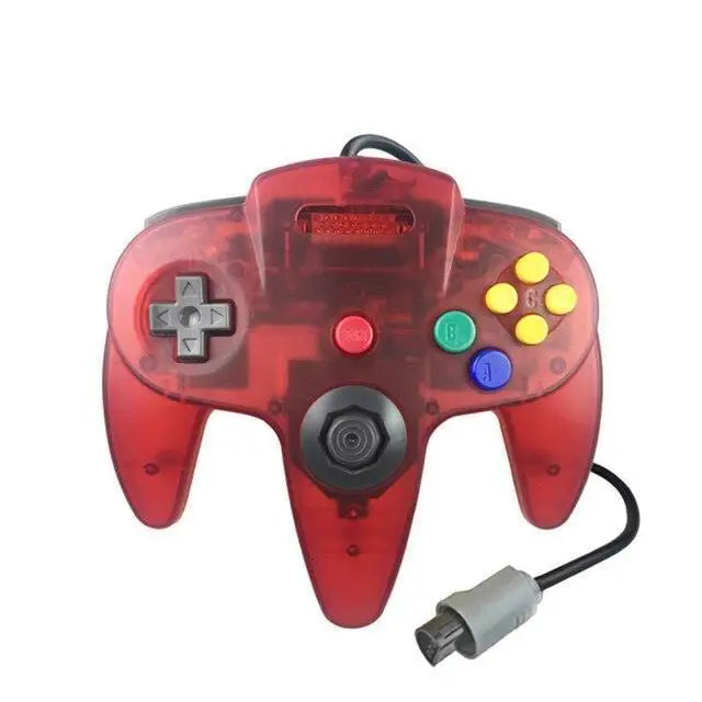 Kontroller til Nintendo 64 (N64) - Gjennomsiktig farget - rød