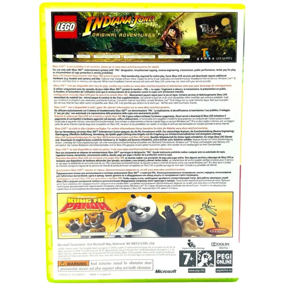 LEGO Indiana Jones: The Original Adventures & Kung Fu Panda Bundle - Xbox 360 Spill