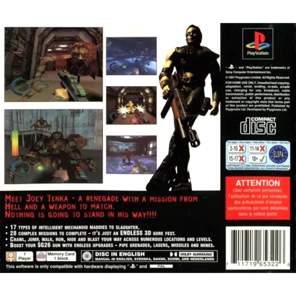 lifeforce tenka sony playstation 1 (ps1) pal-euro (complete lifeforce tenka sony playstation 1 (ps1) pal-euro (complete