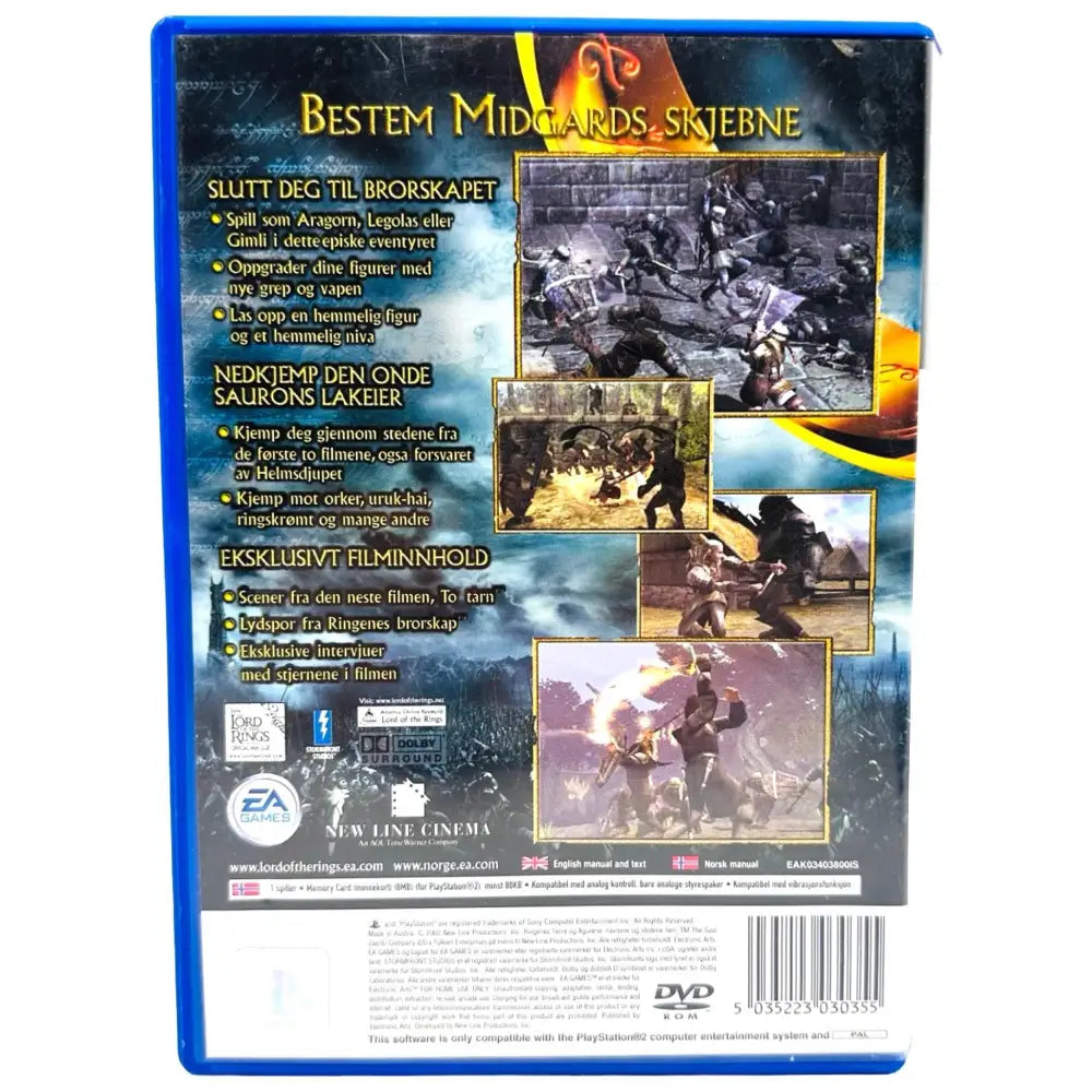 PS2: Lord Of The Rings Two Towers - RetroGaming.no