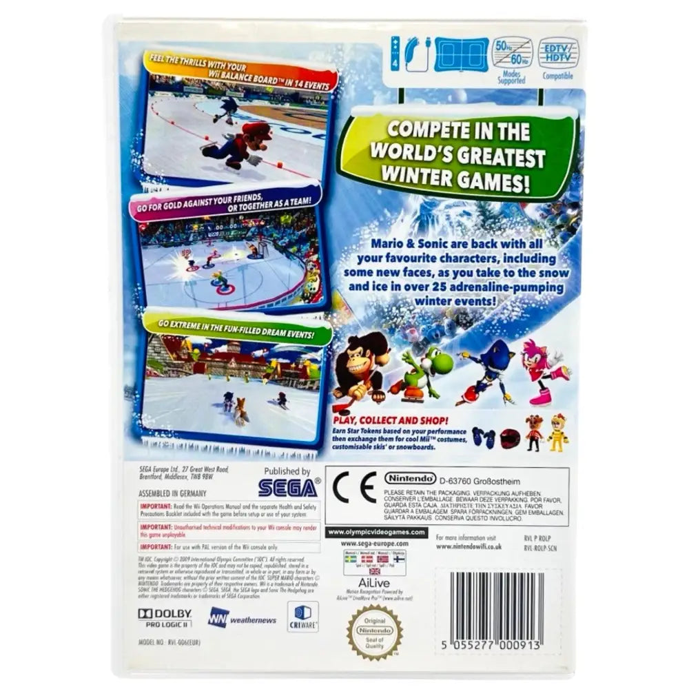 Mario & Sonic At The Olympic Winter Games - Nintendo Wii Spill