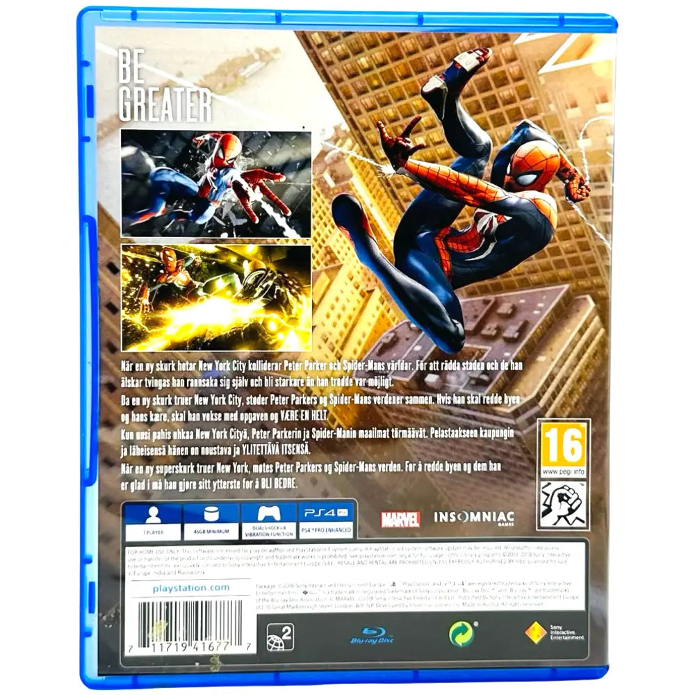 Marvel Spiderman - PlayStation 4 (PS4) Spill