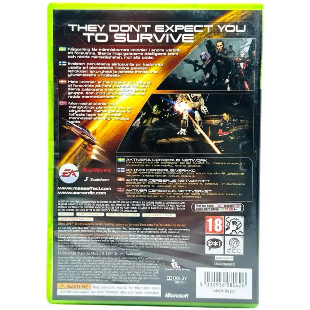 Mass Effect 2 - Xbox 360 Spill - Cover - Manual - Spill/Disk (Forseglet) - Spill