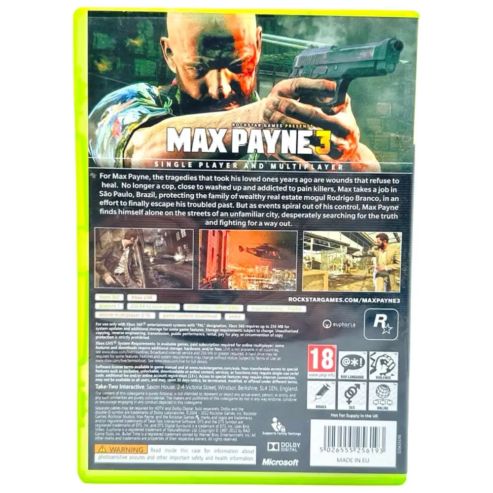 Max Payne 3 - Xbox 360 Spill - Spill