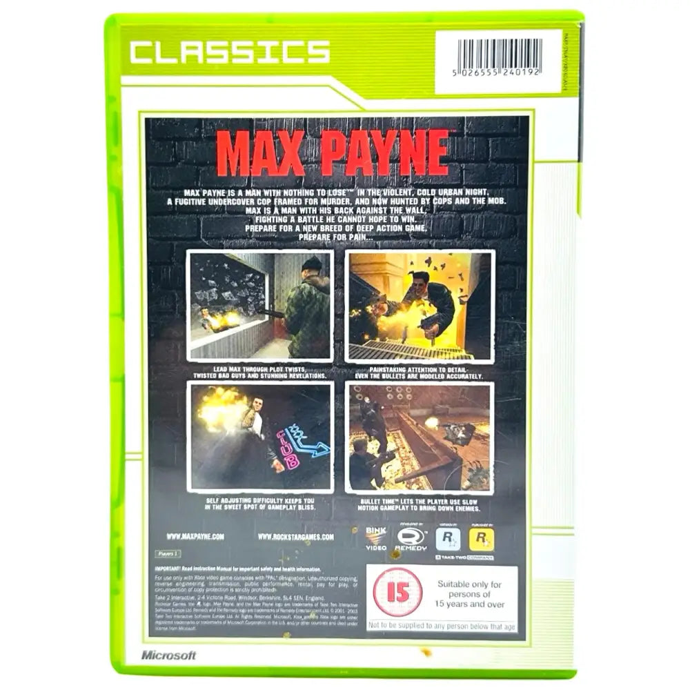 Max Payne - Xbox spill - Spill
