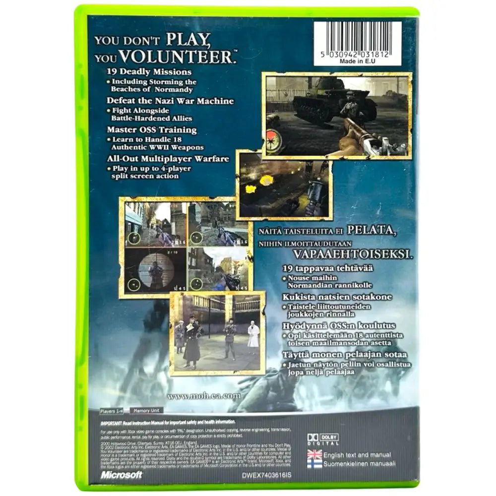 Medal Of Honor Frontline - Xbox spill - Spill