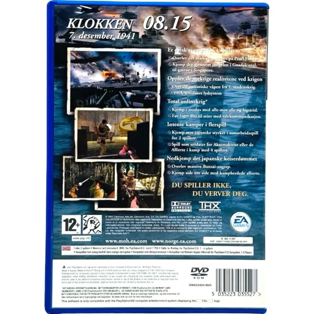 PS2: Medal Of Honor Rising Sun - RetroGaming.no
