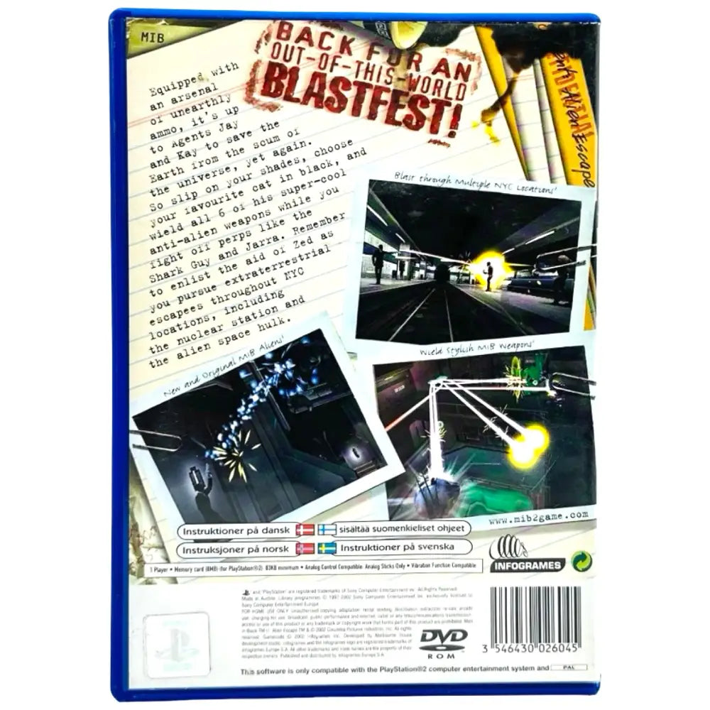 Men In Black II Alien Escape - PlayStation 2 (PS2) Spill
