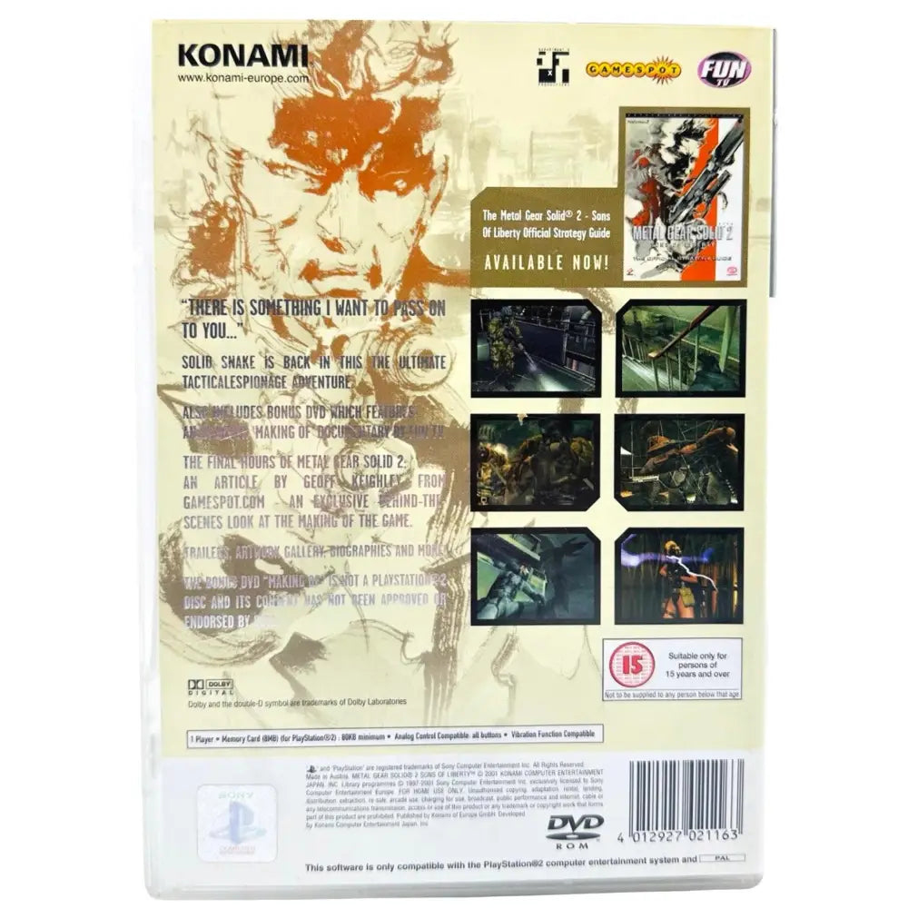 PS2: Metal Gear Solid 2: Sons of Liberty - RetroGaming.no