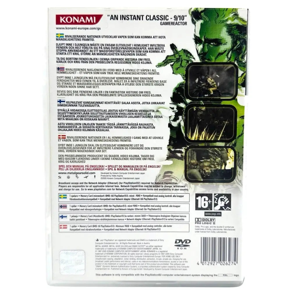 PS2: Metal Gear Solid 3 Snake Eater - RetroGaming.no