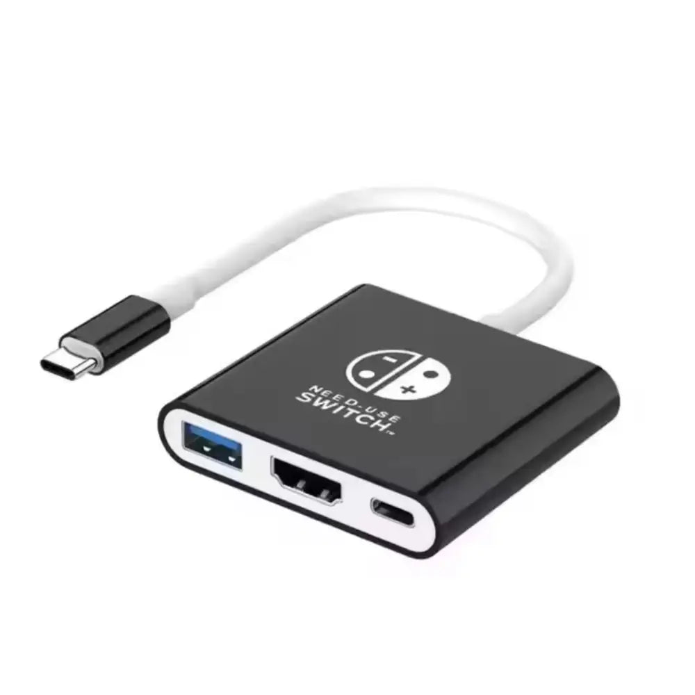 Mini Docking Stasjon for Nintendo Switch og Switch OLED - Sort - Adapter