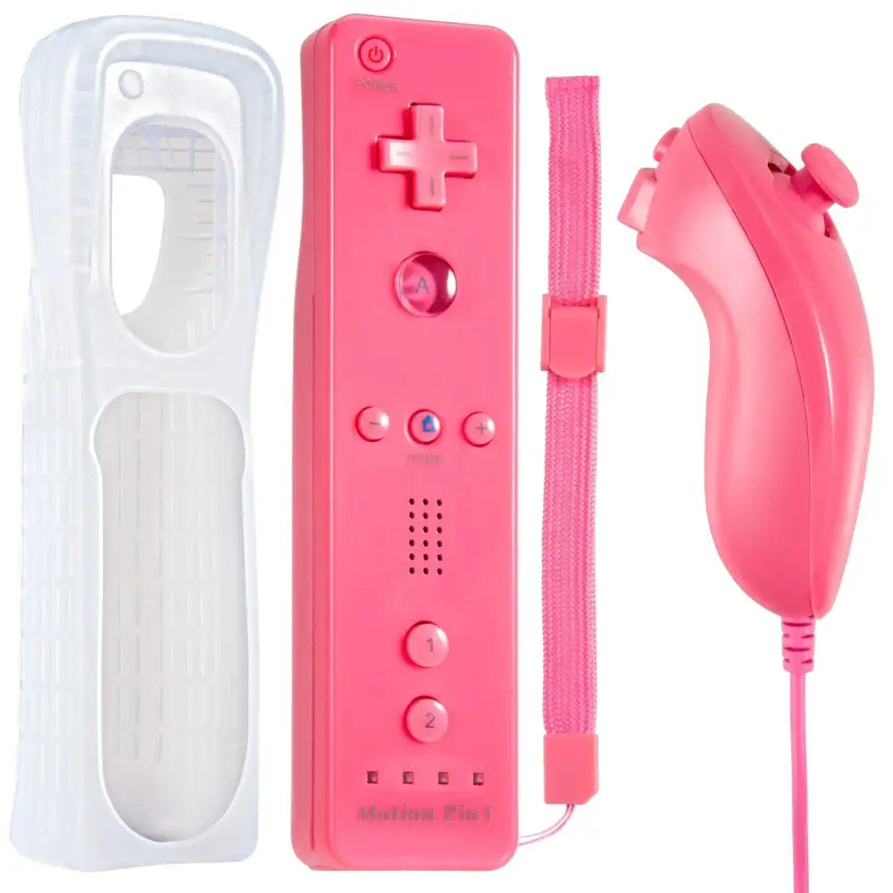 Motion Plus Kontroller Sett for Nintendo Wii og U - Tredjeparts - Rosa