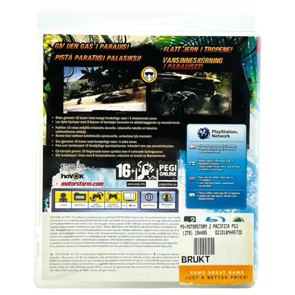 MotorStorm: Pacific Rift - PlayStation 3 (PS3) Spill