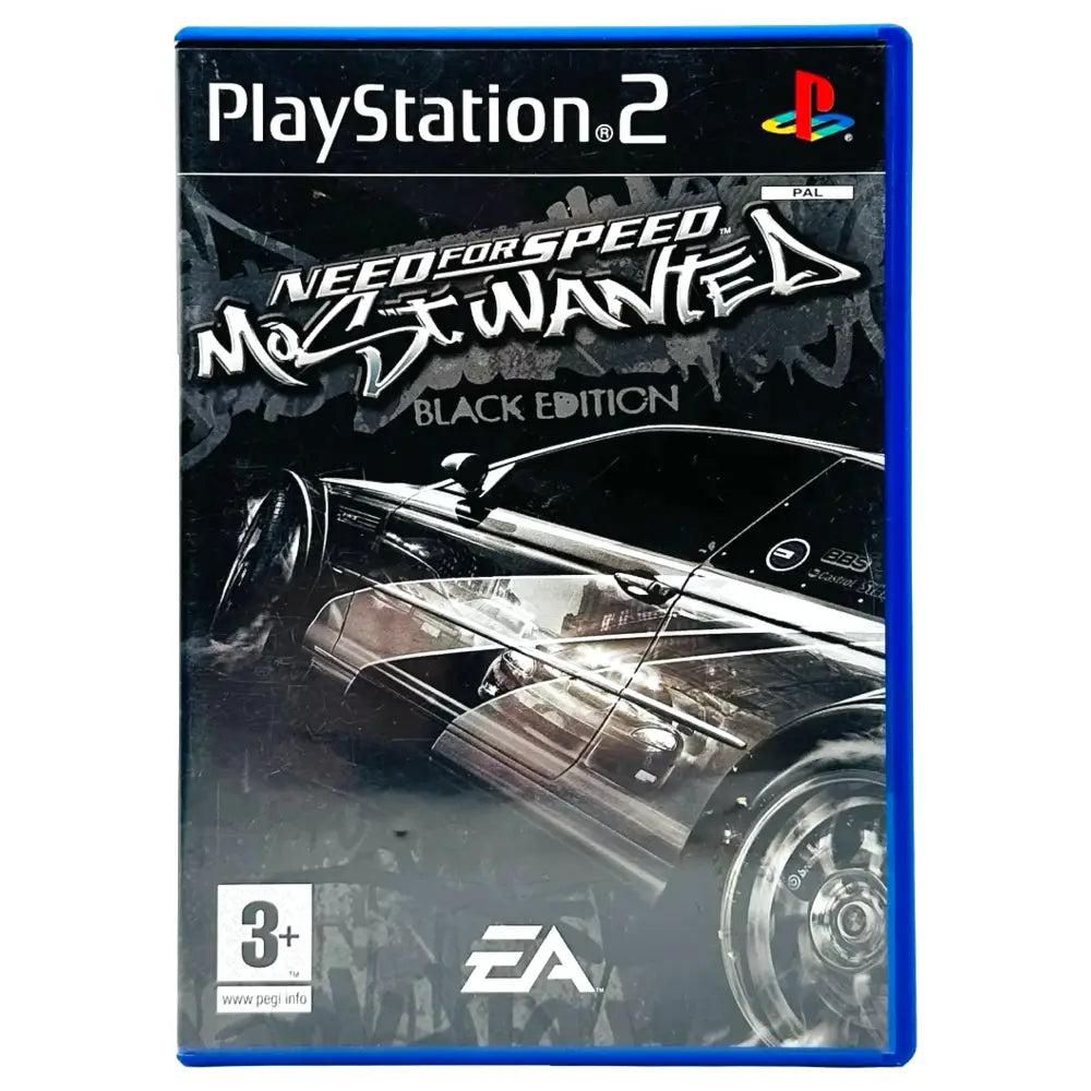 Need For Speed Most Wanted - PlayStation 2 (PS2) Spill - Cover - Manual - Spill/Disk / Black Edition (Finsk Cover)