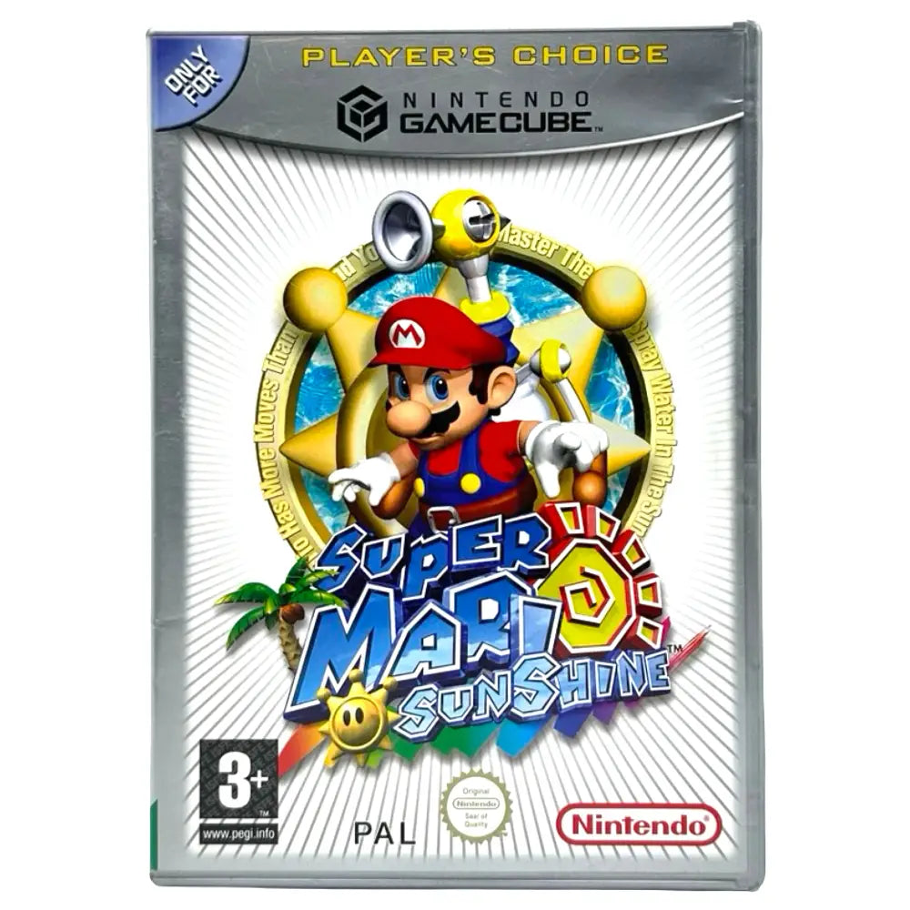 Super Mario Sunshine - GameCube Spill - Cover - Manual - Spill/Disk / Player’s Choice