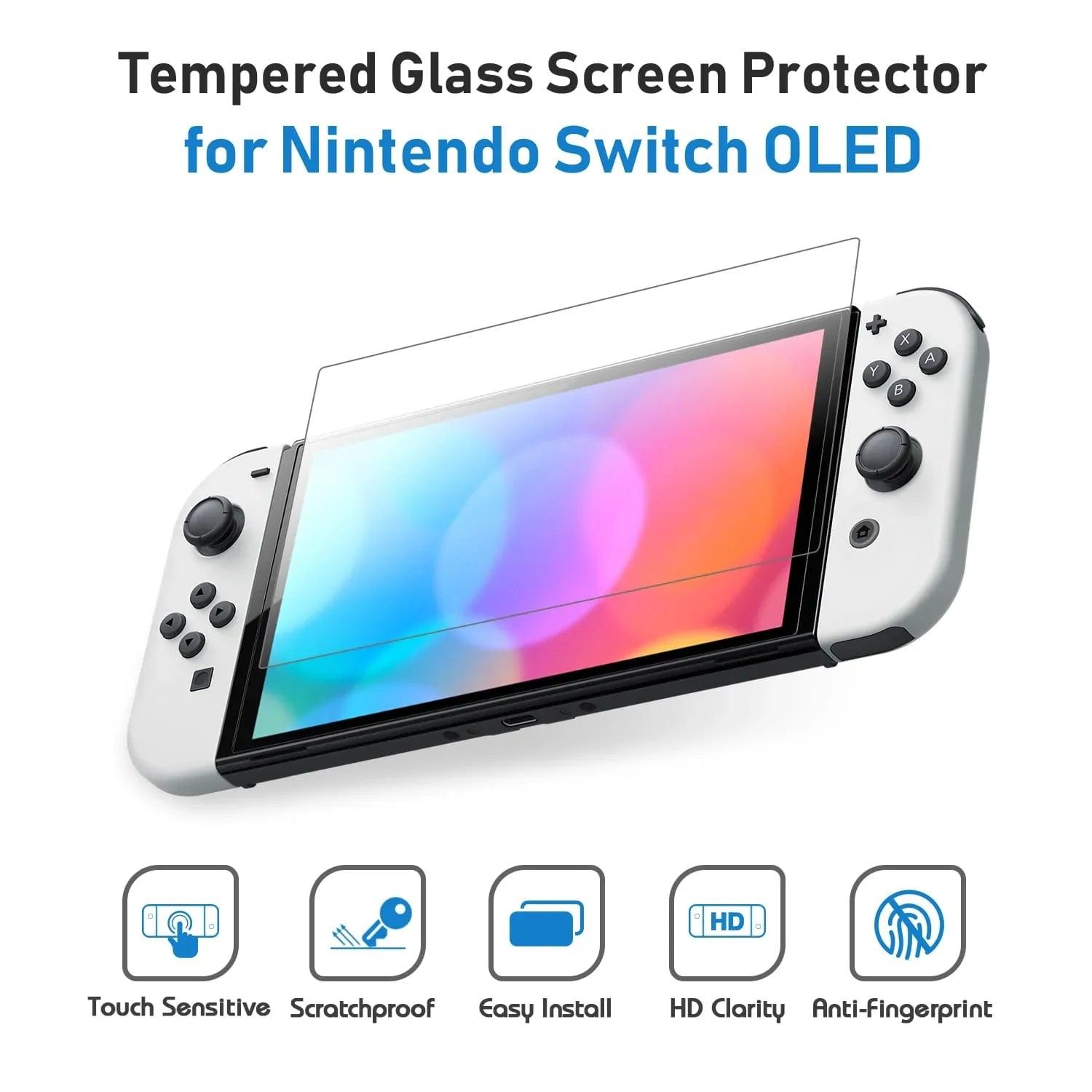 Nintendo Switch OLED Skjermbeskytter (Tempered Glass) - RetroGaming.No