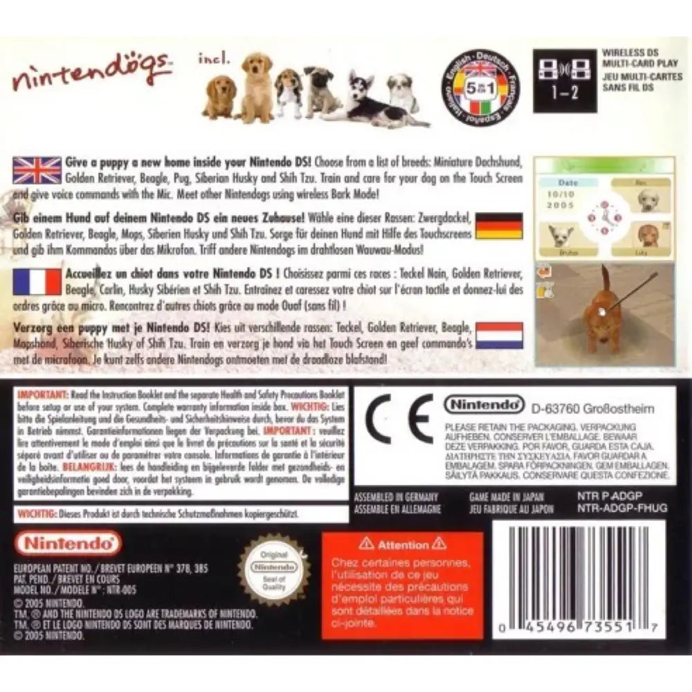 Nintendogs Dachshund And Friends - Nintendo DS Spill - Spill