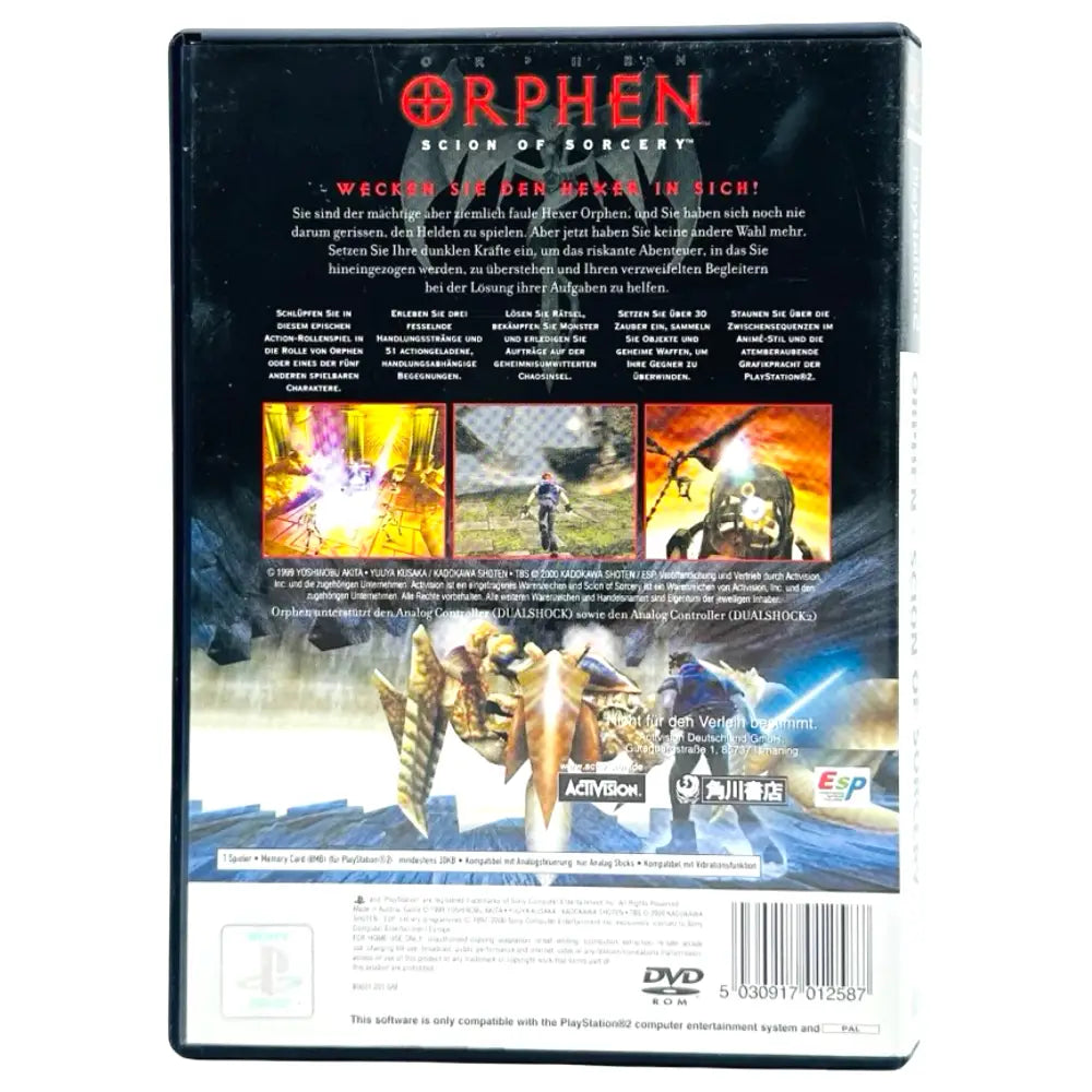 Orphen Scion Of Sorcery (Tysk) - PlayStation 2 (PS2) Spill