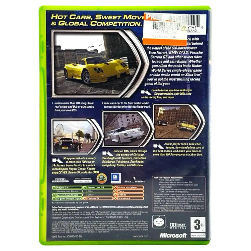 Project Gotham Racing 2 - Xbox spill - Spill