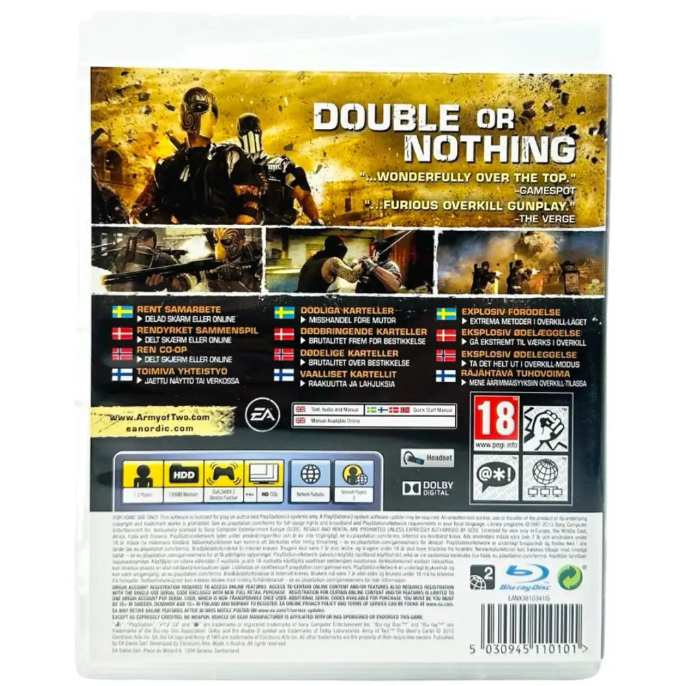 PS3: Army Of Two: The Devil's Cartel - RetroGaming.no