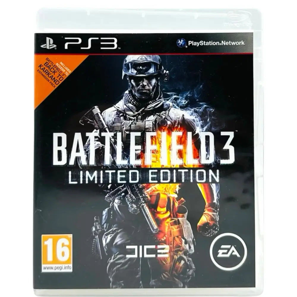 PS3: Battlefield 3 Cover Manual Spill/Disk / Limited Edition Spill