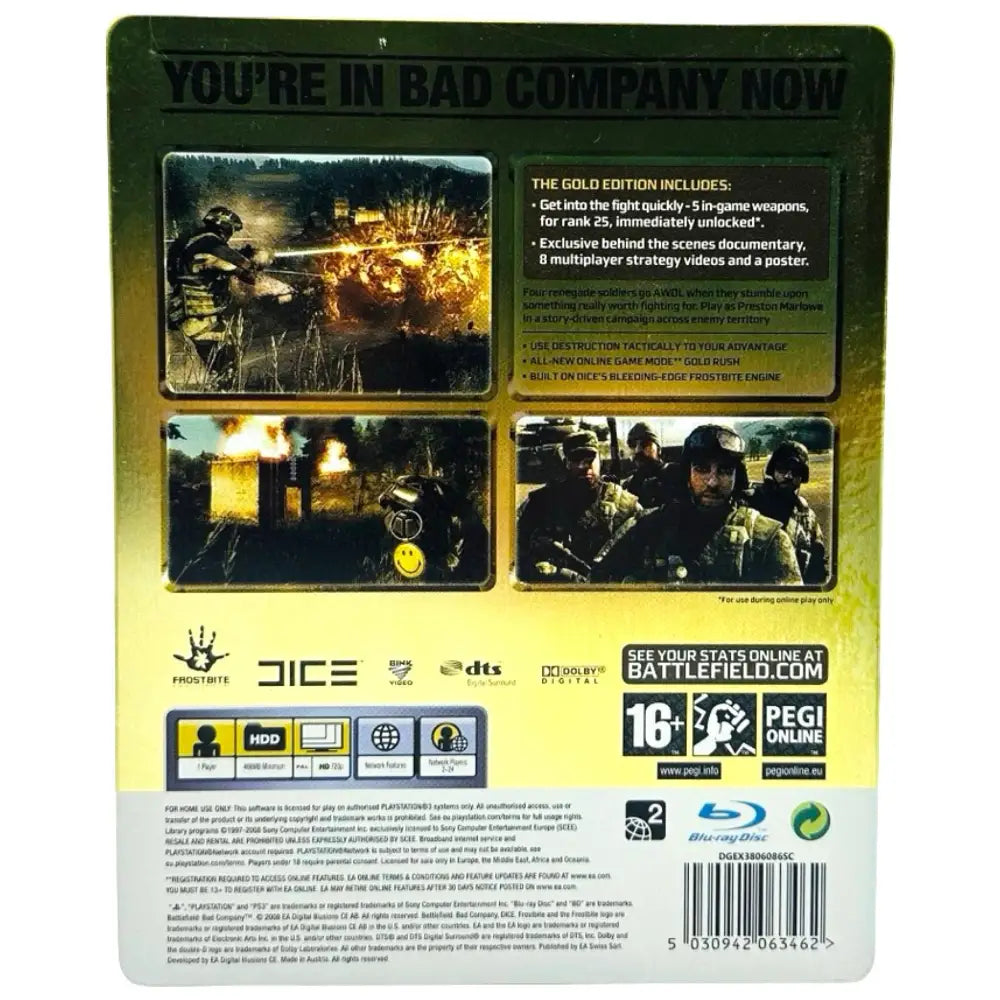 PS3: Battlefield: Bad Company [Gold Edition] - Spill