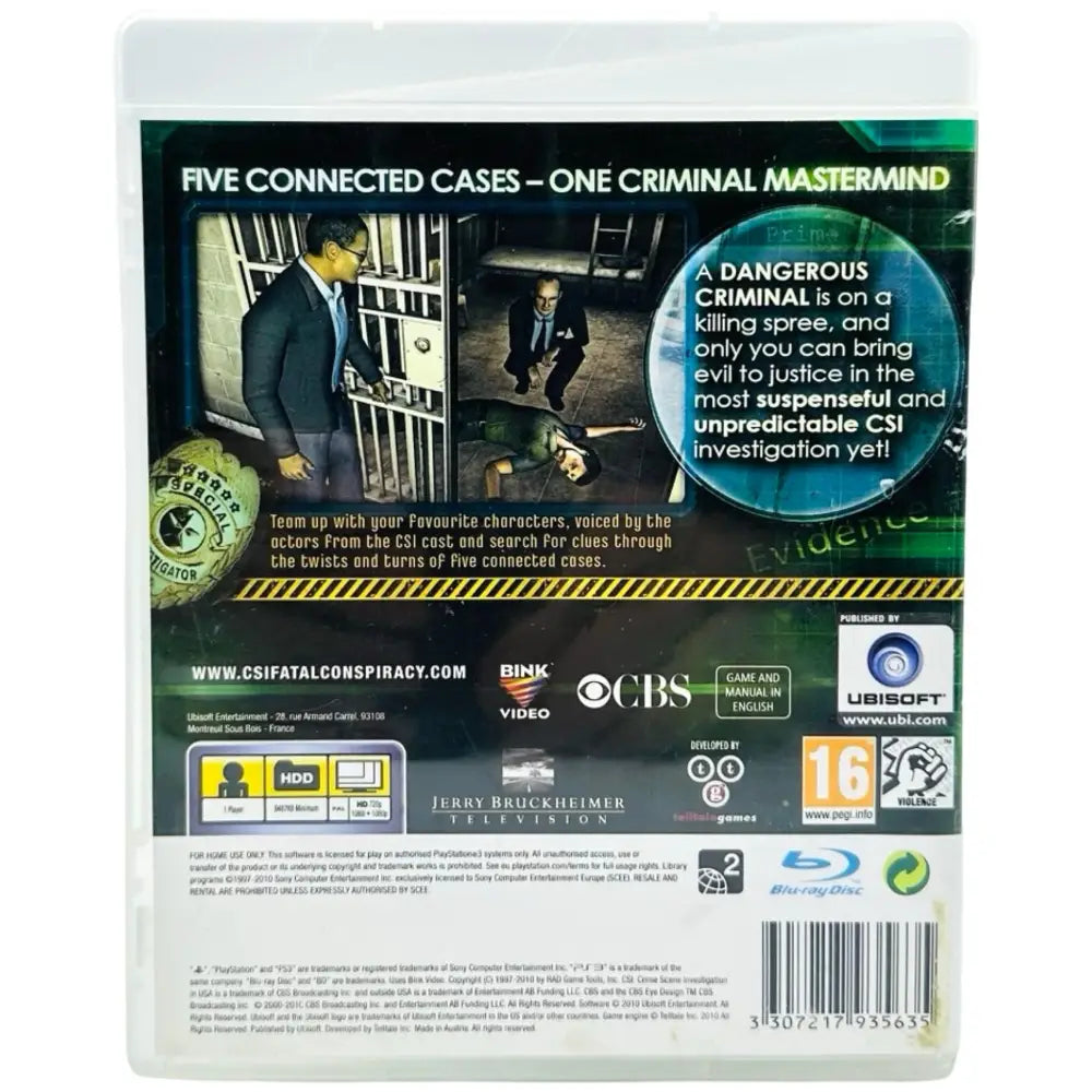 PS3: CSI: Fatal Conspiracy - Spill