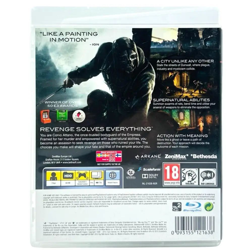 PS3: Dishonored - Spill