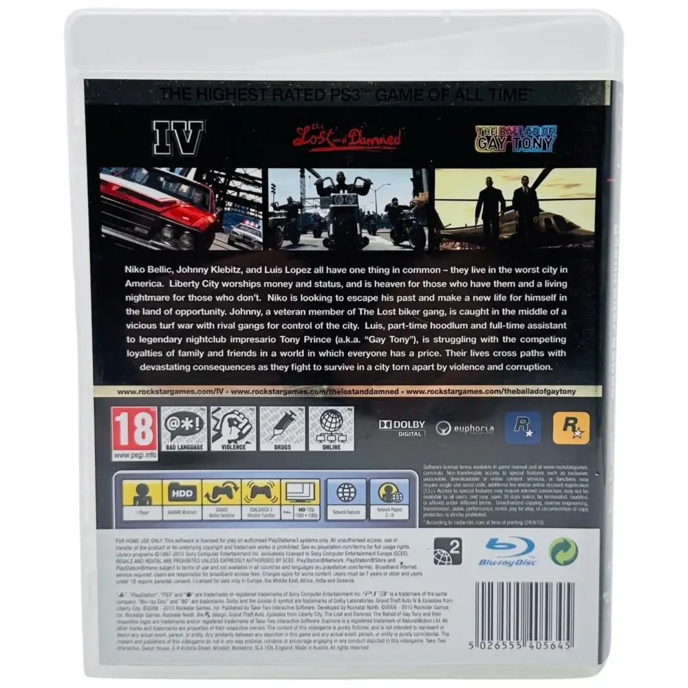 PS3: Grand Theft Auto: Episodes From Liberty City - RetroGaming.no