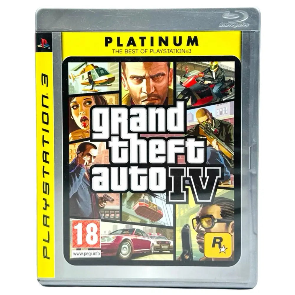 PS3: Grand Theft Auto IV - Cover - Manual - Spill/Disk / Platinum - Spill