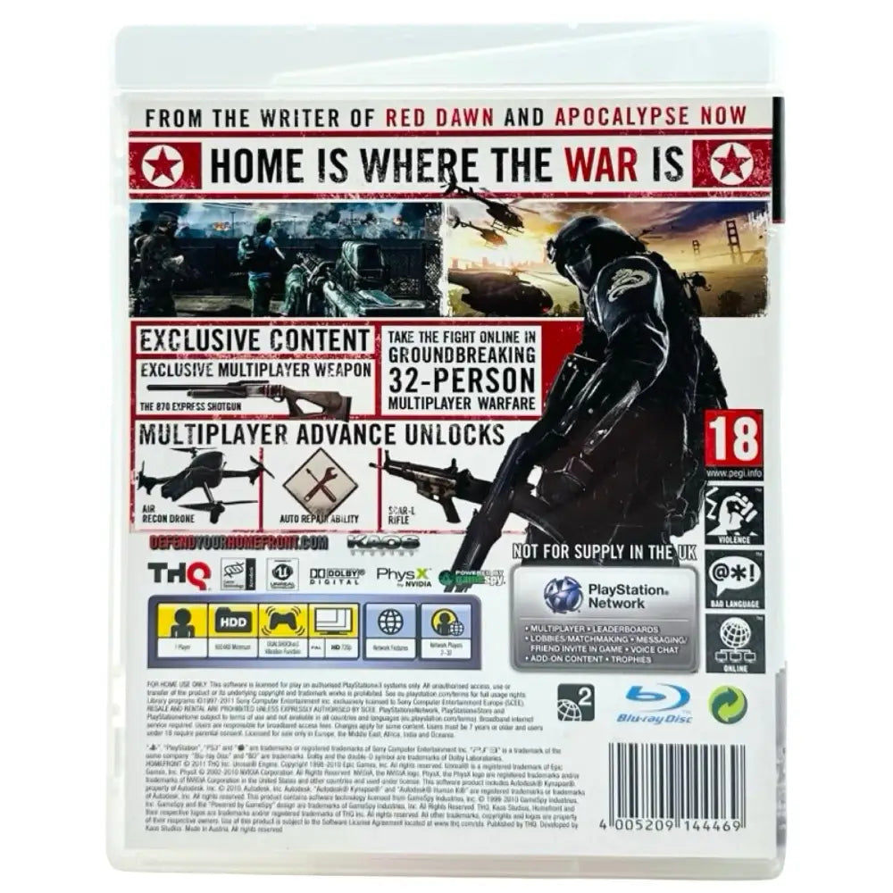 PS3: Homefront - Spill