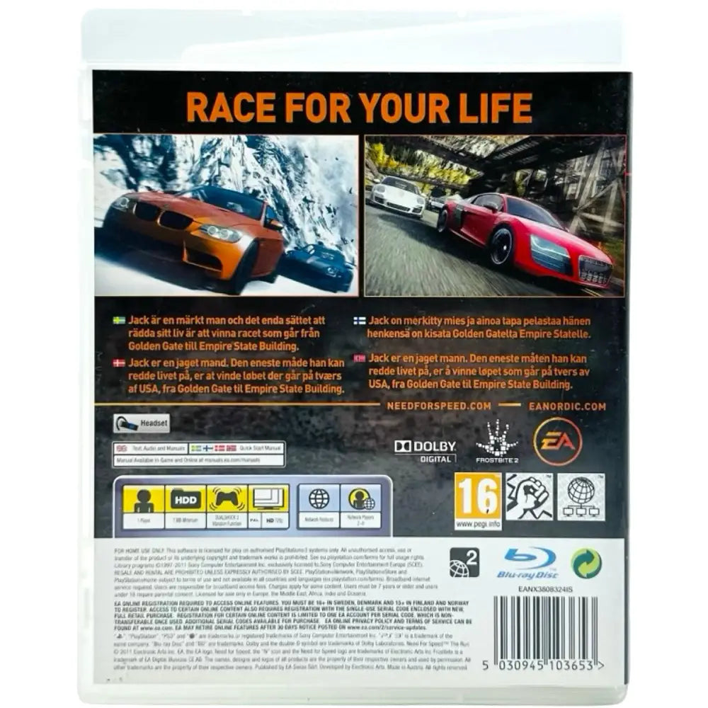 PS3: Need For Speed: The Run - Spill