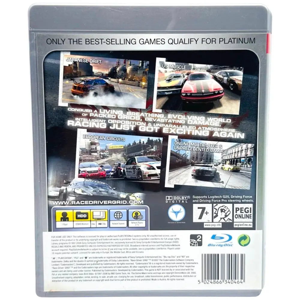 PS3: Race Driver: GRID - RetroGaming.no