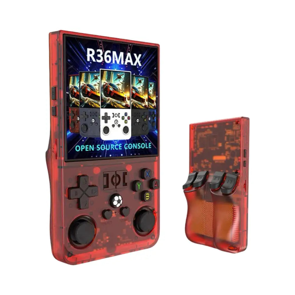 R36MAX Retro Spillkonsoll – 128GB 20.000+ Spill - Rød - Konsoll