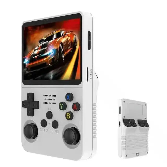R36S Retro Spillkonsoll – 128GB Open Source 22.000 + Spill - Hvit - Konsoll