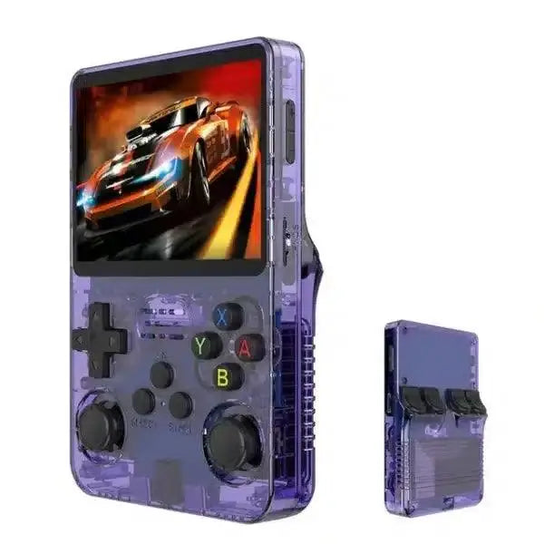R36S Retro Spillkonsoll – 128GB Open Source 22.000 + Spill - Lilla - Konsoll