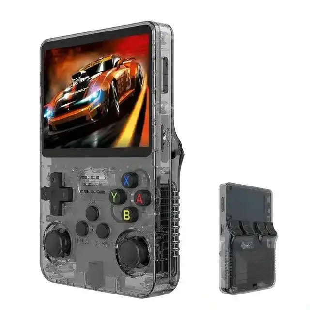 R36S Retro Spillkonsoll – 128GB Open Source 22.000 + Spill - Sort - Konsoll