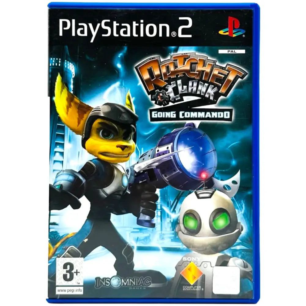 Ratchet & Clank 2: Going Commando - PlayStation 2 (PS2) Spill - Cover - Manual - Spill/Disk / Standard - Spill