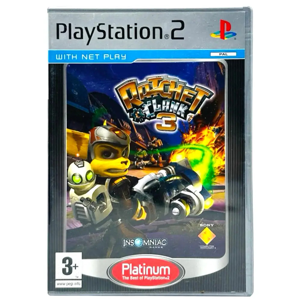 Ratchet & Clank 3 - PlayStation 2 (PS2) Spill - Cover - Manual - Spill/Disk / Platinum