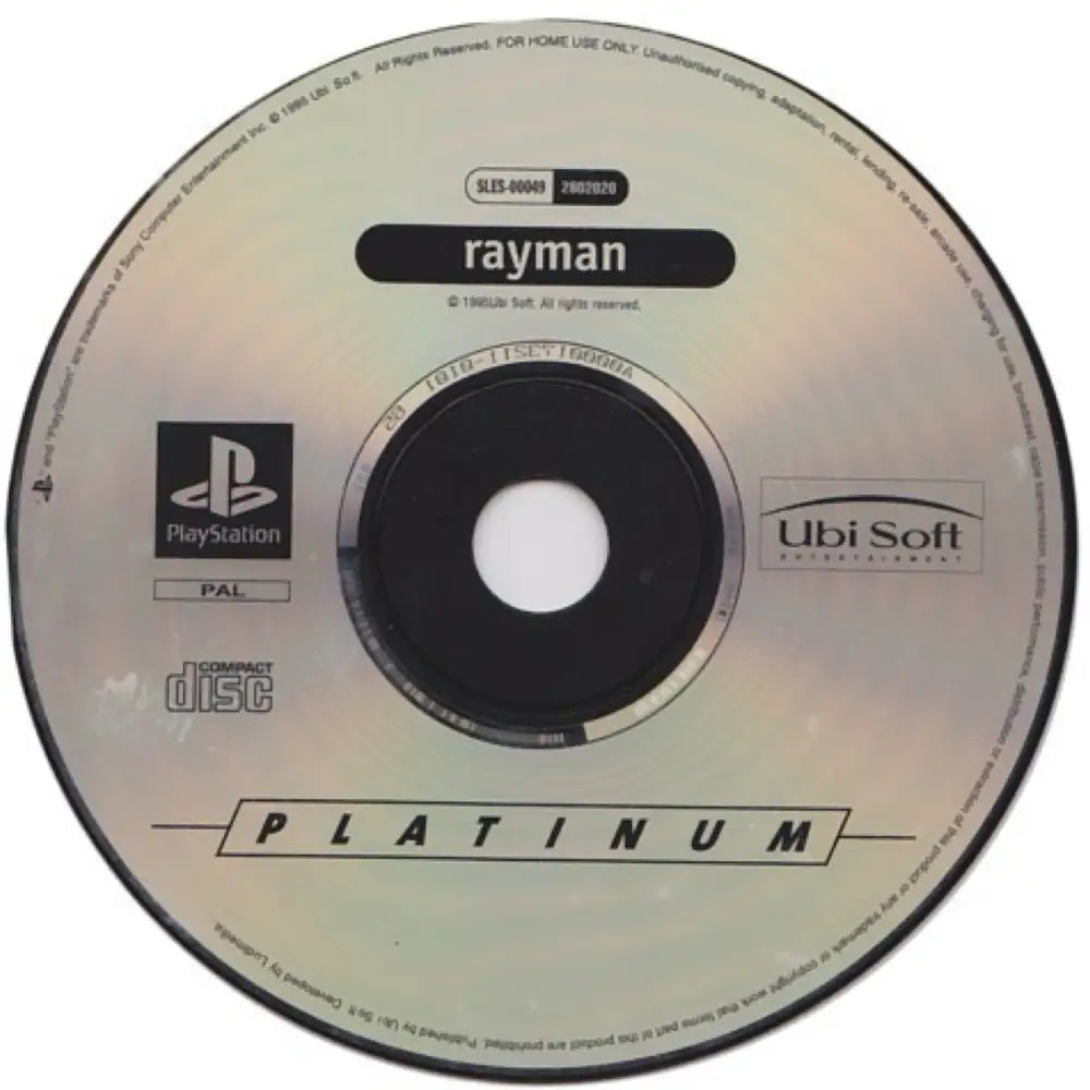 Rayman - PlayStation 1 (PS1) Spill - Kun Spill/Disk / Platinum